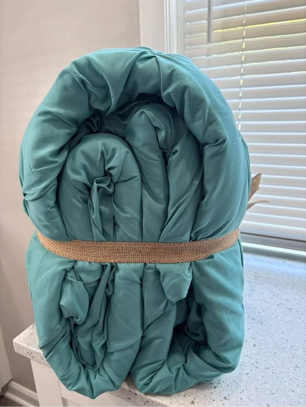 NEW Papier Twin Luxury Decorative Comforter - Teal- down alternative